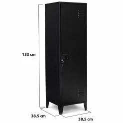 Armoire vestiaire ESTER 1 porte métal noir design industriel