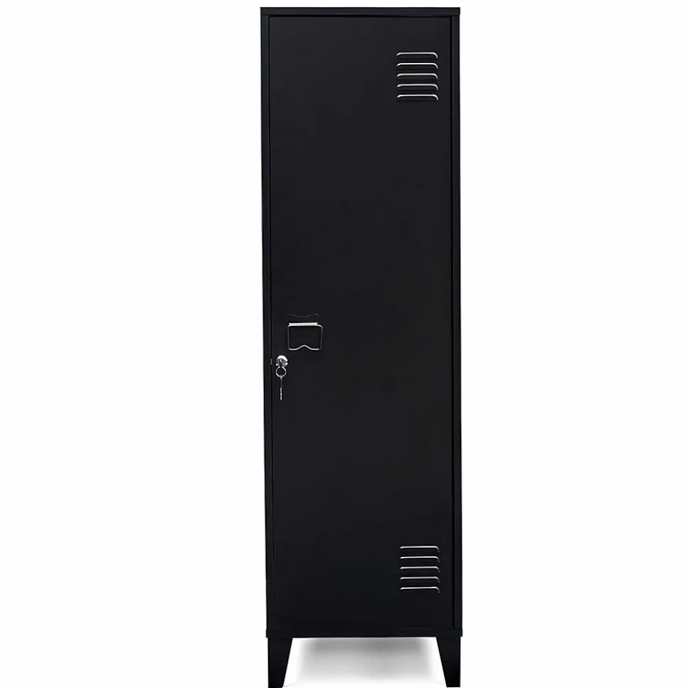 Armoire vestiaire ESTER 1 porte métal noir design industriel
