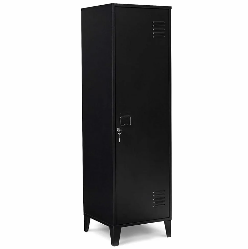 Armoire vestiaire ESTER 1 porte métal noir design industriel
