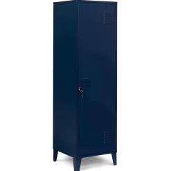 Armoire vestiaire ESTER 1 porte métal bleu foncé design industriel