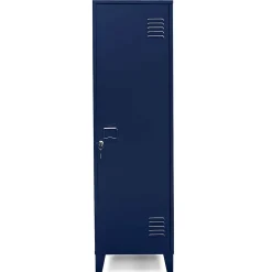 Armoire vestiaire ESTER 1 porte métal bleu foncé design industriel