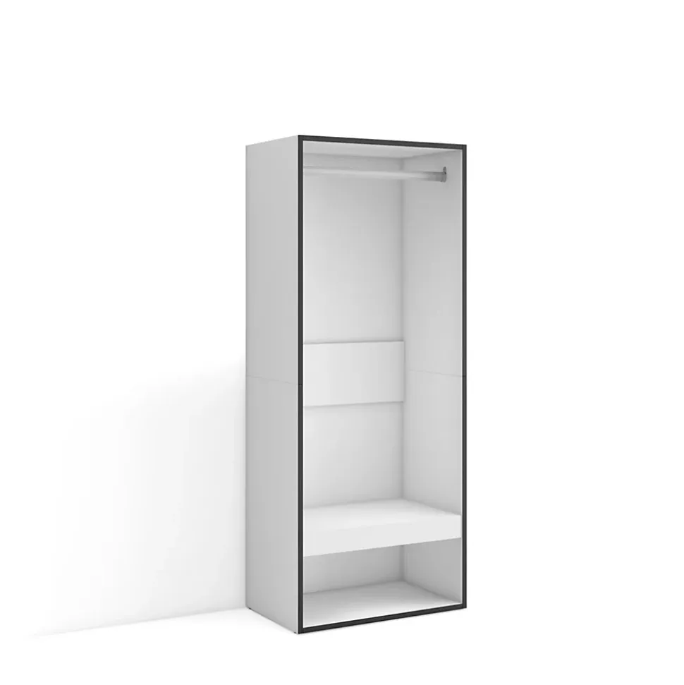 Armoire Vestiaire ouvert 60x35x145cm couleur blanc