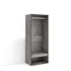 Armoire Vestiaire ouvert 60x35x145cm couleur gris ciment