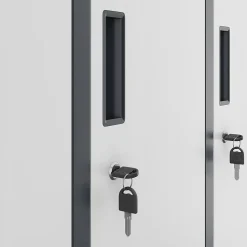 Armoire vestiaire pour vêtements de travail, 10 portes BARTEK, 900 x 1850 x 500 mm, blanc anthracite