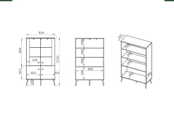 Armoire Vitrine - H.150 x L.92 x P.40 cm - SAPIN