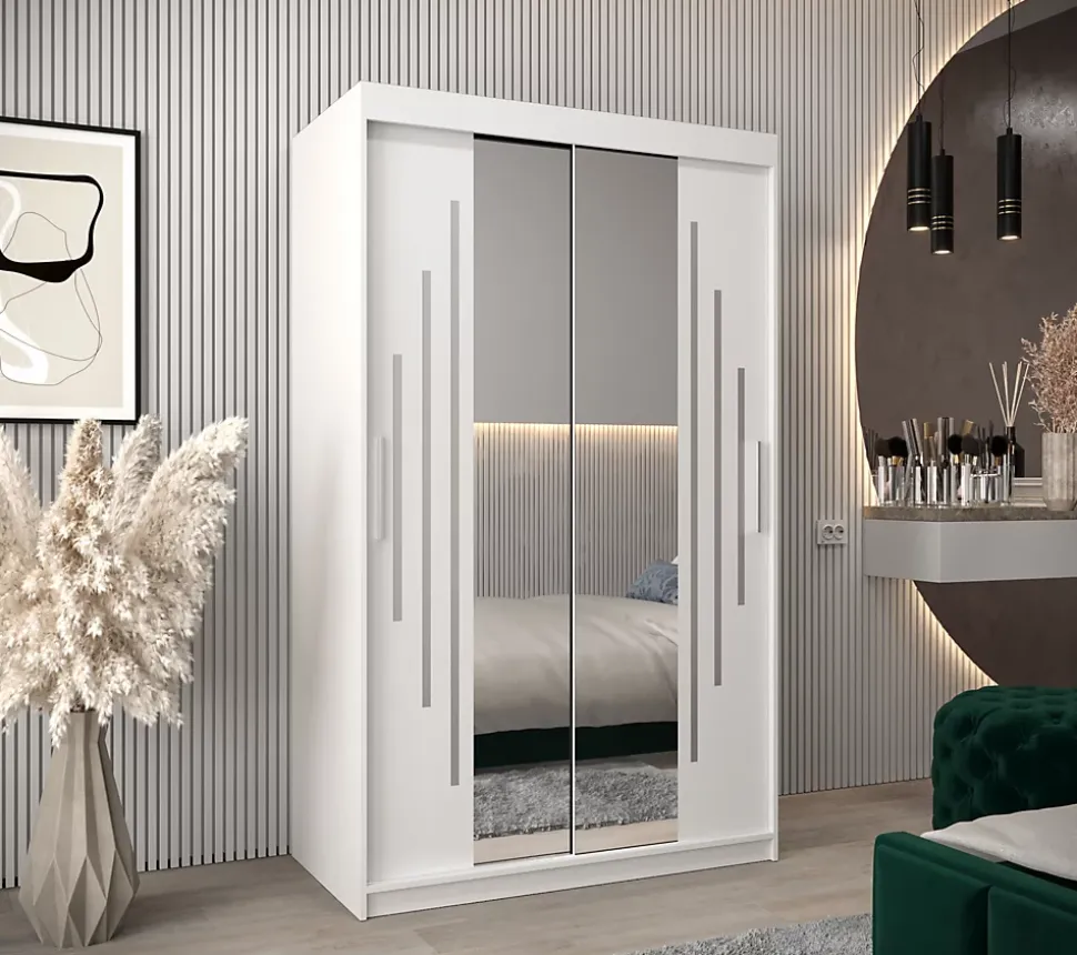 Armoire York 1 a portes coulissantes H. 200 x L. 120 x P. 62 2 portes