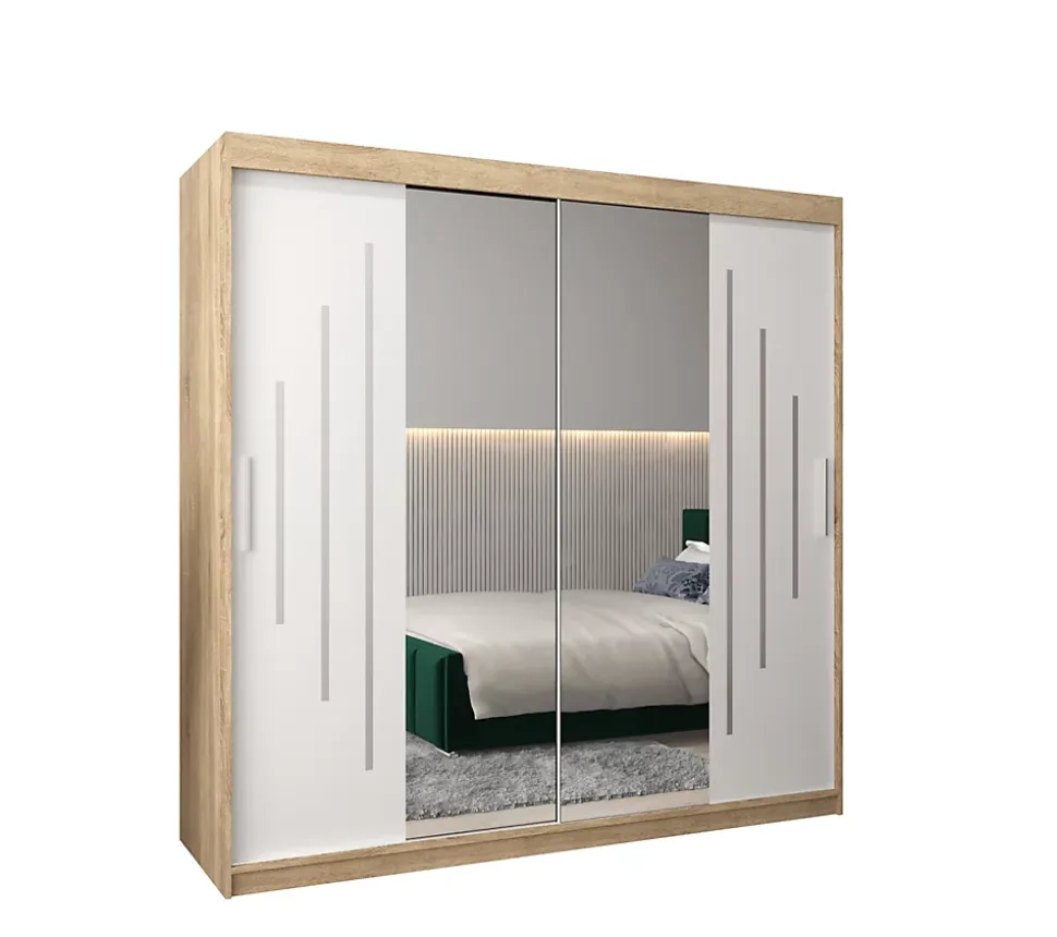 Armoire York 1 a portes coulissantes H. 200 x L. 200 x P. 62 2 portes
