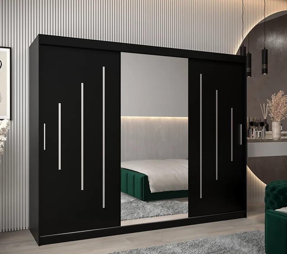 Armoire York 1 a portes coulissantes H. 200 x L. 250 x P. 62 3 portes