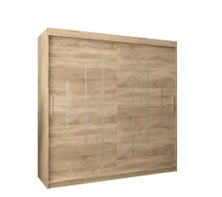 Armoire York a portes coulissantes H. 200 x L. 200 x P. 62 2 portes