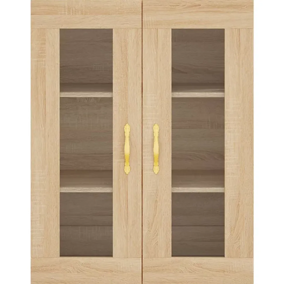 Armoires murales 2 pcs chêne sonoma bois d'ingénierie vidaXL