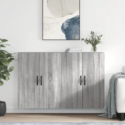 Armoires murales 2 pcs sonoma gris bois d'ingénierie vidaXL