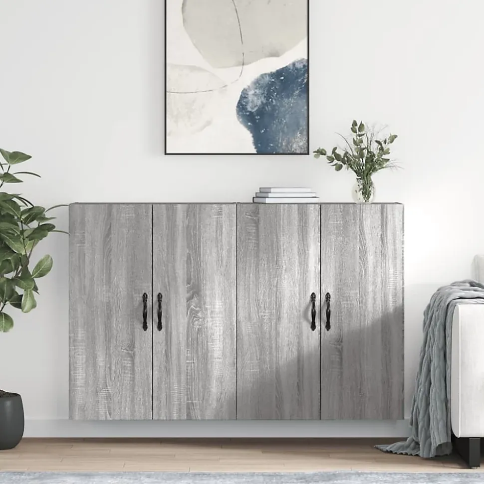 Armoires murales 2 pcs sonoma gris bois d'ingénierie vidaXL
