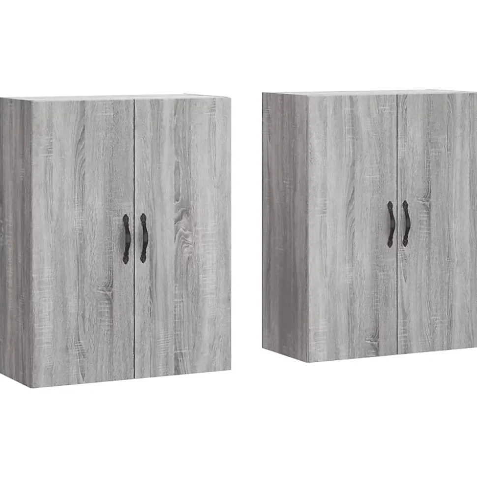 Armoires murales 2 pcs sonoma gris bois d'ingénierie vidaXL