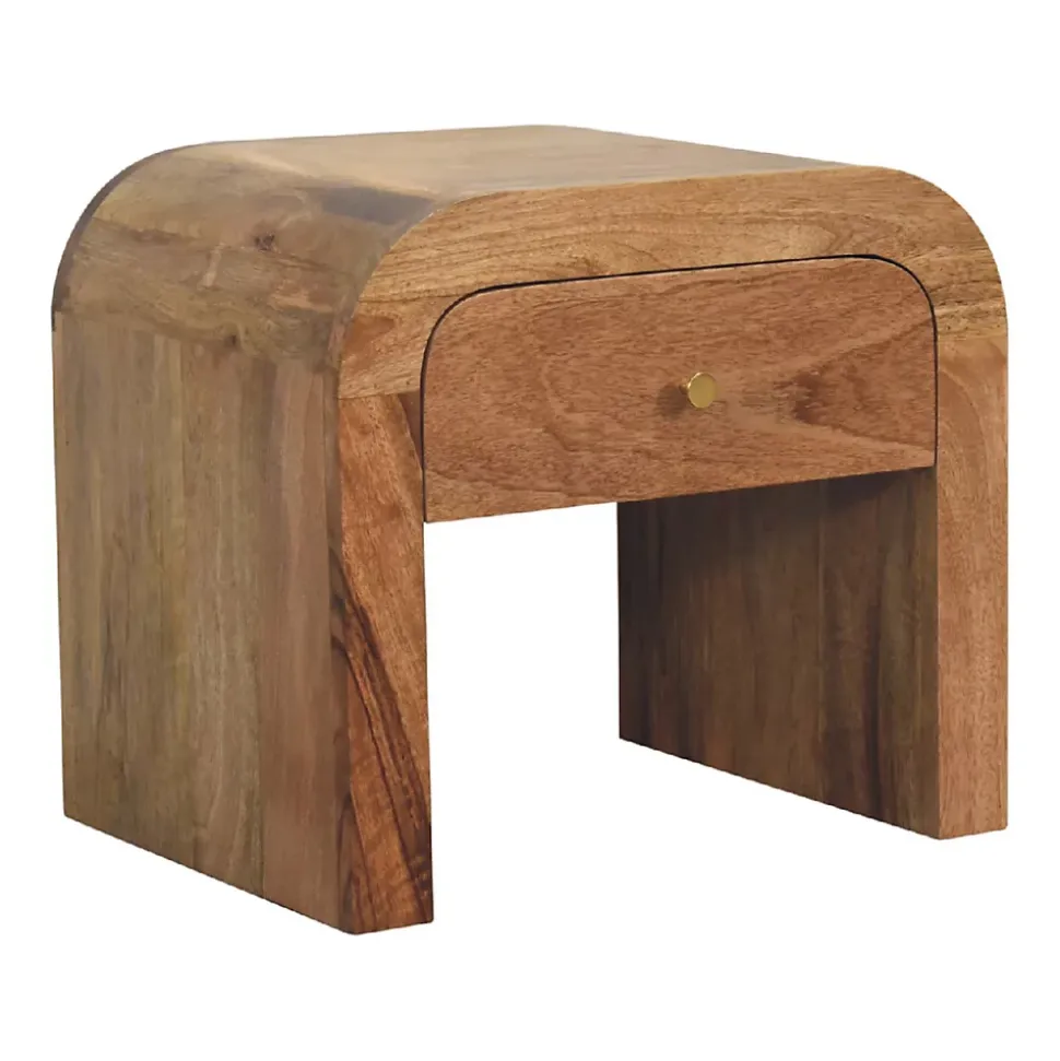 Artisan Furniture Bois massif Darcy table de chevet, 1 tiroir, marron