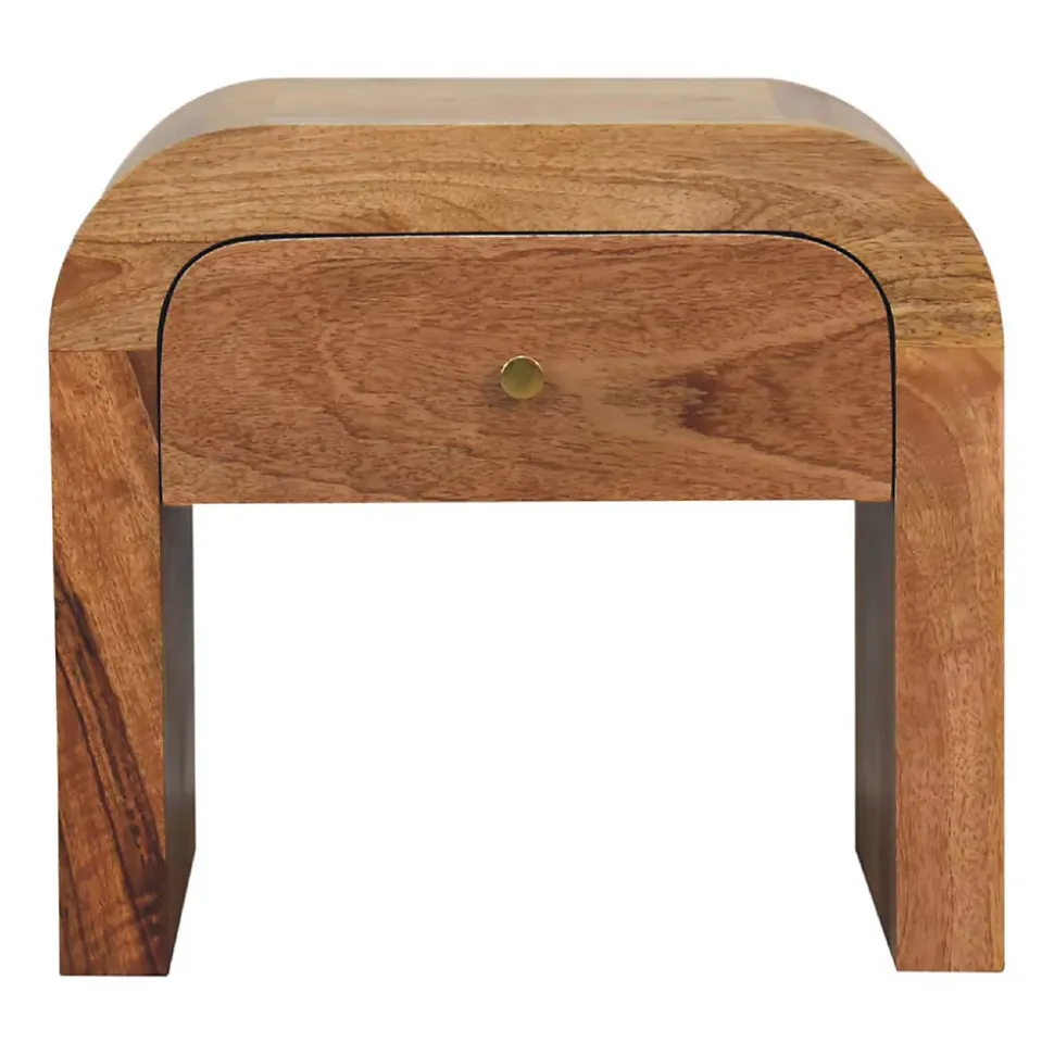 Artisan Furniture Bois massif Darcy table de chevet, 1 tiroir, marron