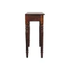 Artisan Furniture Bois massif pieds tournés 3 tiroir châtaignier Console, 3 tiroirs, marron foncé