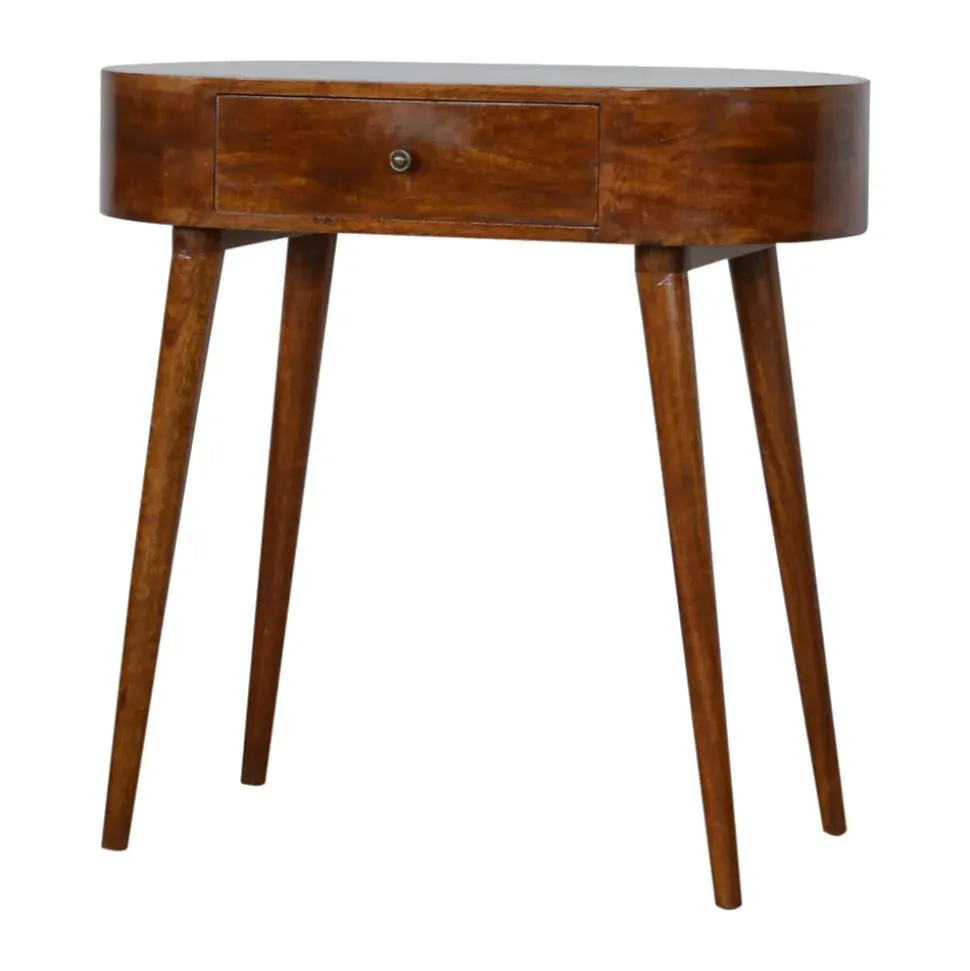 Artisan Furniture Bois massif Albion châtaignier Console, 1 tiroir, marron foncé
