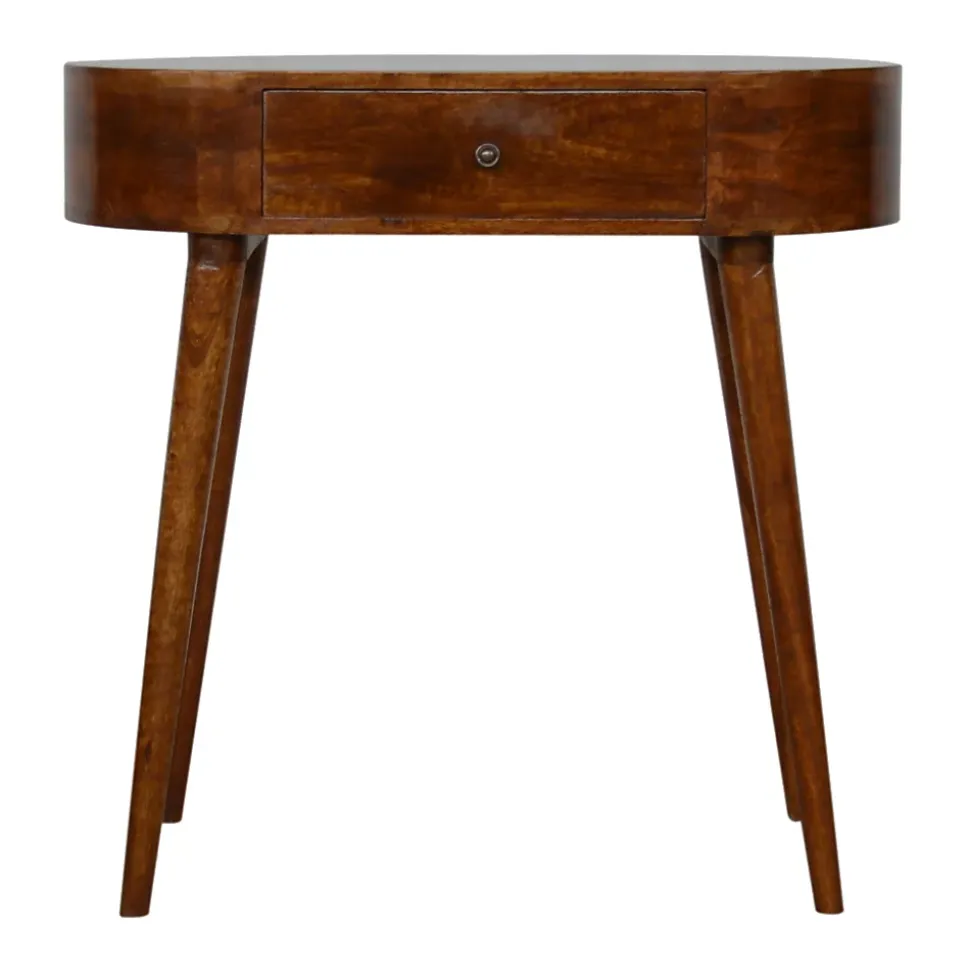 Artisan Furniture Bois massif Albion châtaignier Console, 1 tiroir, marron foncé