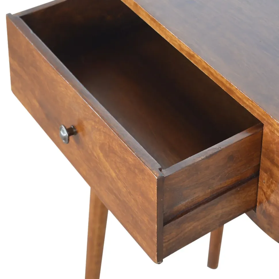 Artisan Furniture Bois massif Albion châtaignier Console, 1 tiroir, marron foncé