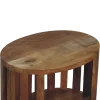 Artisan Furniture Bois massif Ariella Single étagère table de chevet, ouvert étagère, beige