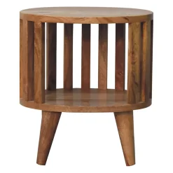 Artisan Furniture Bois massif Ariella Single étagère table de chevet, ouvert étagère, beige