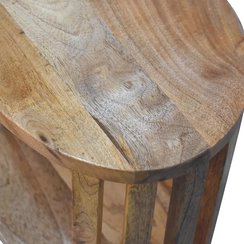 Artisan Furniture Bois massif Ariella Single étagère table de chevet, ouvert étagère, beige