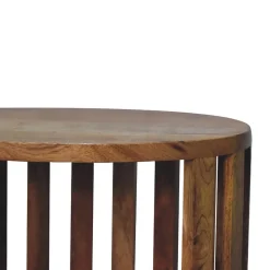 Artisan Furniture Bois massif Ariella Single étagère table de chevet, ouvert étagère, beige