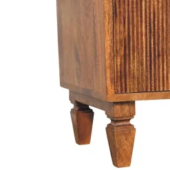 Artisan Furniture Bois massif Louvre table de chevet, 2 tiroirs, marron