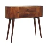 Artisan Furniture Bois massif Grove châtaignier console, 2 tiroirs, 2 Doors, marron