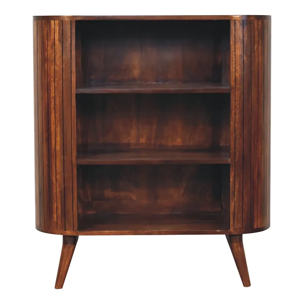 Artisan Furniture Bois massif Cortez châtaignier ouvert meuble, 3 étagères, marron