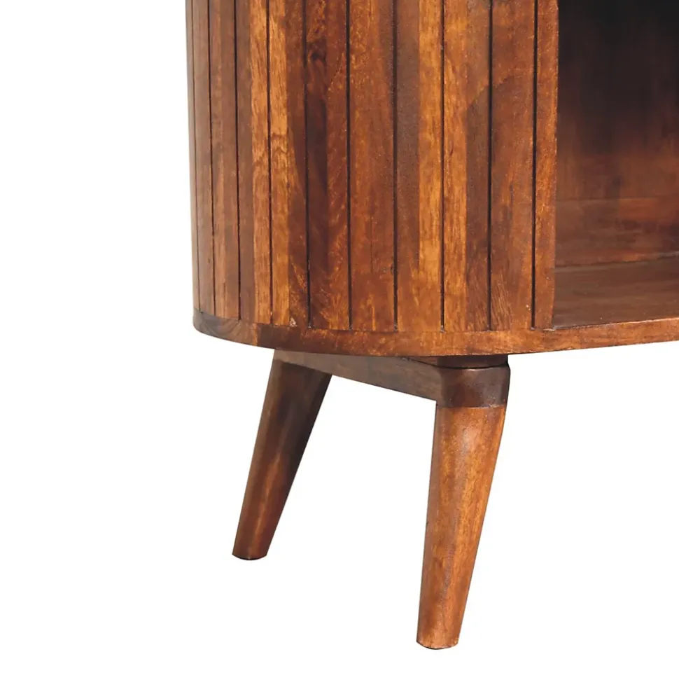 Artisan Furniture Bois massif Cortez châtaignier ouvert meuble, 3 étagères, marron
