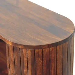 Artisan Furniture Bois massif Cortez châtaignier ouvert meuble, 3 étagères, marron