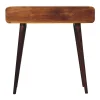 Artisan Furniture Bois massif châtaignier courbé Hallway Table, 2 tiroirs, marron foncé