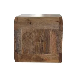 Artisan Furniture Bois massif effet chêne Floating ouvert Curve table de chevet, 2 étagères, marron