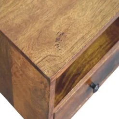 Artisan Furniture Bois massif Solis 1 tiroir châtaignier table de chevet à fixation murale
