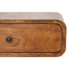Artisan Furniture Bois massif Avora châtaignier 1 tiroir table de chevet à fixation murale, marron foncé