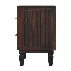 Artisan Furniture Bois massif Belmont 2 tiroir table de chevet, marron