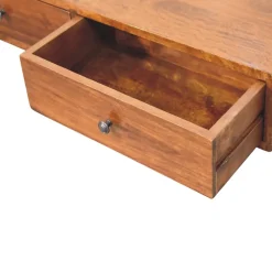 Artisan Furniture Bois massif Lunar 2 tiroir châtaignier console murale, marron