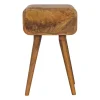 Artisan Furniture Bois massif Avora Mini effet chêne table de chevet avec 1 tiroir, marron