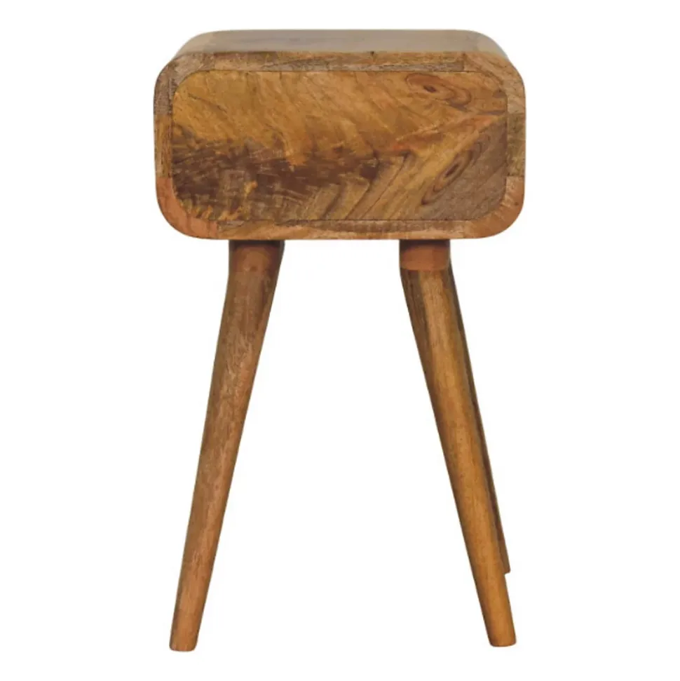 Artisan Furniture Bois massif Avora Mini effet chêne table de chevet avec 1 tiroir, marron