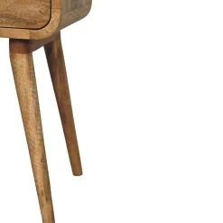 Artisan Furniture Bois massif Avora Mini effet chêne table de chevet avec 1 tiroir, marron