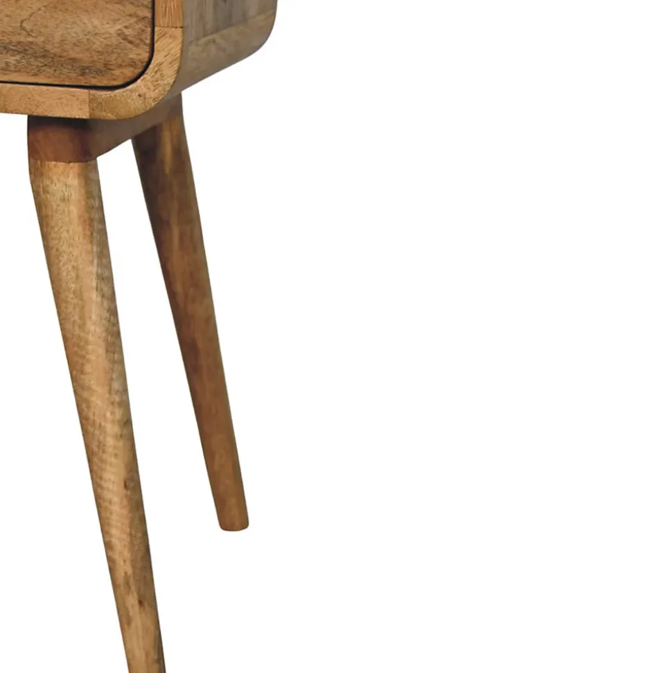 Artisan Furniture Bois massif Avora Mini effet chêne table de chevet avec 1 tiroir, marron