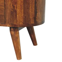 Artisan Furniture Bois massif T-bar Cortez châtaignier niche ouverte meuble, 1 tiroir, 1 étagère, marron