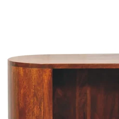 Artisan Furniture Bois massif T-bar Cortez châtaignier niche ouverte meuble, 1 tiroir, 1 étagère, marron
