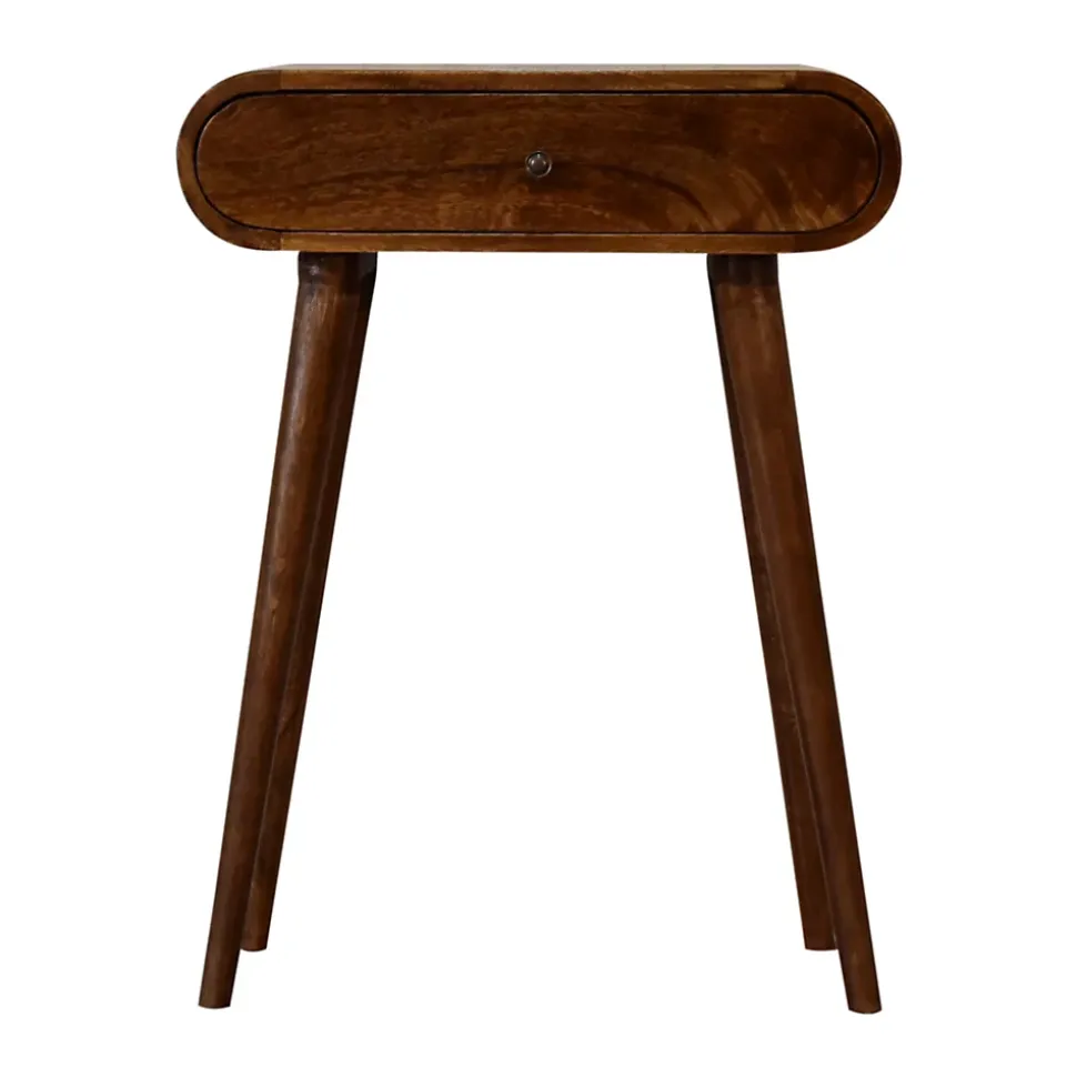 Artisan Furniture Bois massif châtaignier London Mini châtaignier Console, 1 tiroir, marron foncé