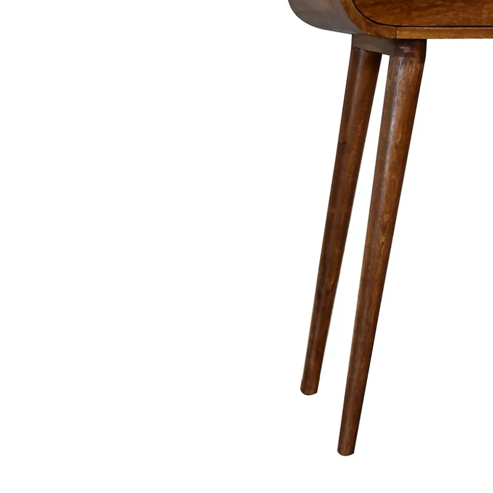 Artisan Furniture Bois massif châtaignier London Mini châtaignier Console, 1 tiroir, marron foncé
