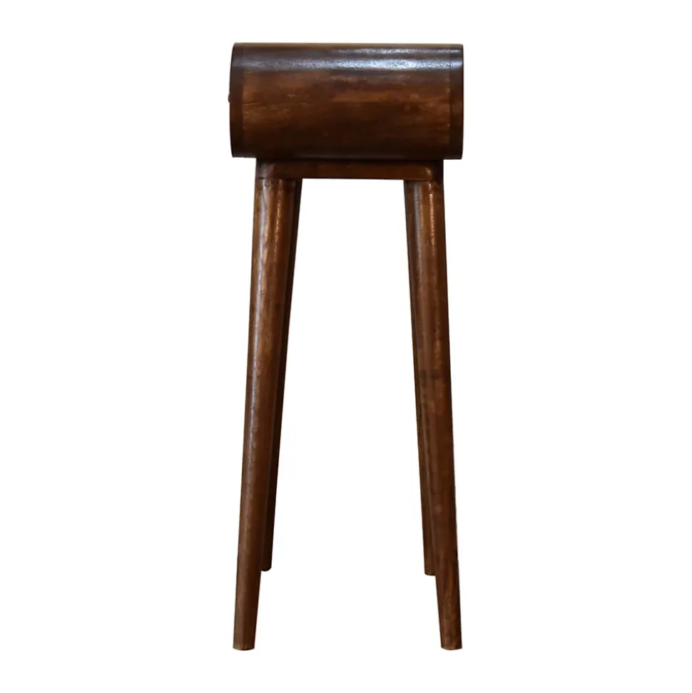 Artisan Furniture Bois massif châtaignier London Mini châtaignier Console, 1 tiroir, marron foncé