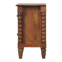 Artisan Furniture Bois massif Barley Twist 2 tiroir table de chevet, 2 tiroirs, marron