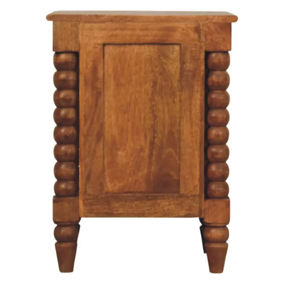 Artisan Furniture Bois massif Barley Twist 2 tiroir table de chevet, 2 tiroirs, marron