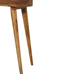 Artisan Furniture Bois massif Mini Albion effet chêne Console, 1 tiroir, beige